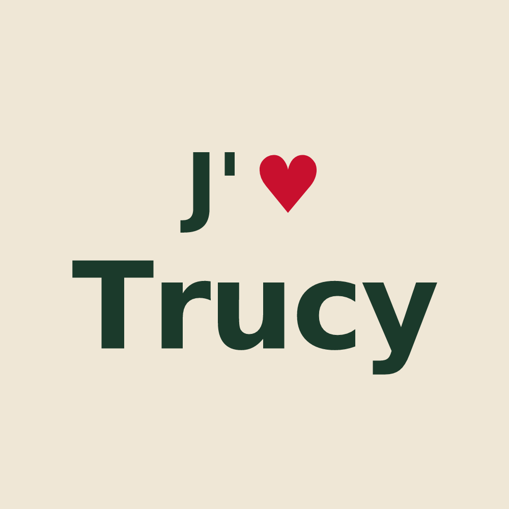 Tote bag personnalisé Trucy — design « J'aime Trucy » imprimé sur le tote bag