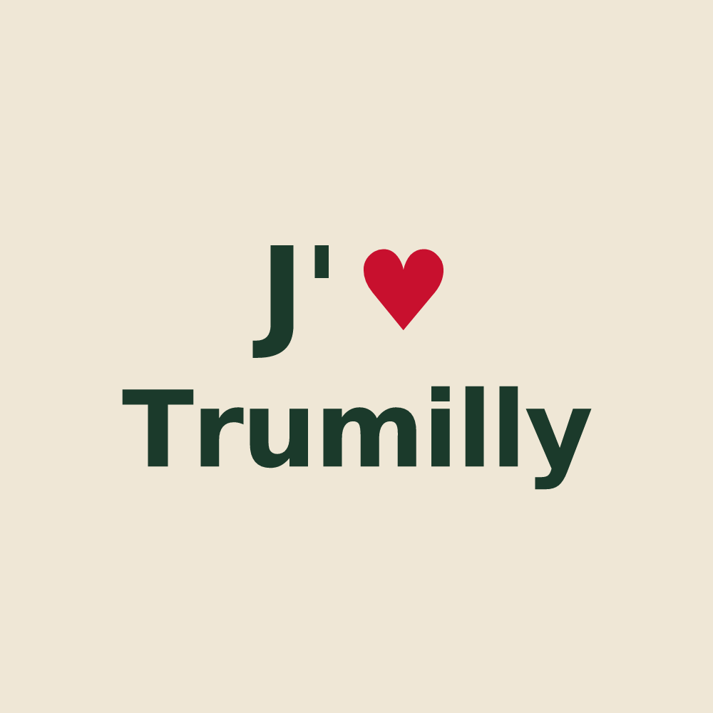Tote bag personnalisé Trumilly — design J'aime Trumilly