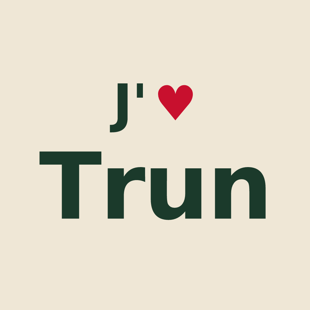 Tote bag personnalisé Trun — design J'aime Trun