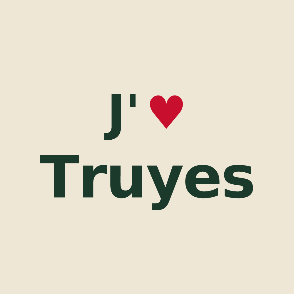 Tote bag personnalisé Truyes — design J'aime Truyes