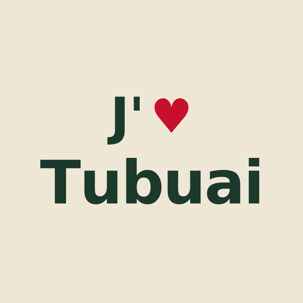 Tote bag personnalisé Tubuai — design J'aime Tubuai