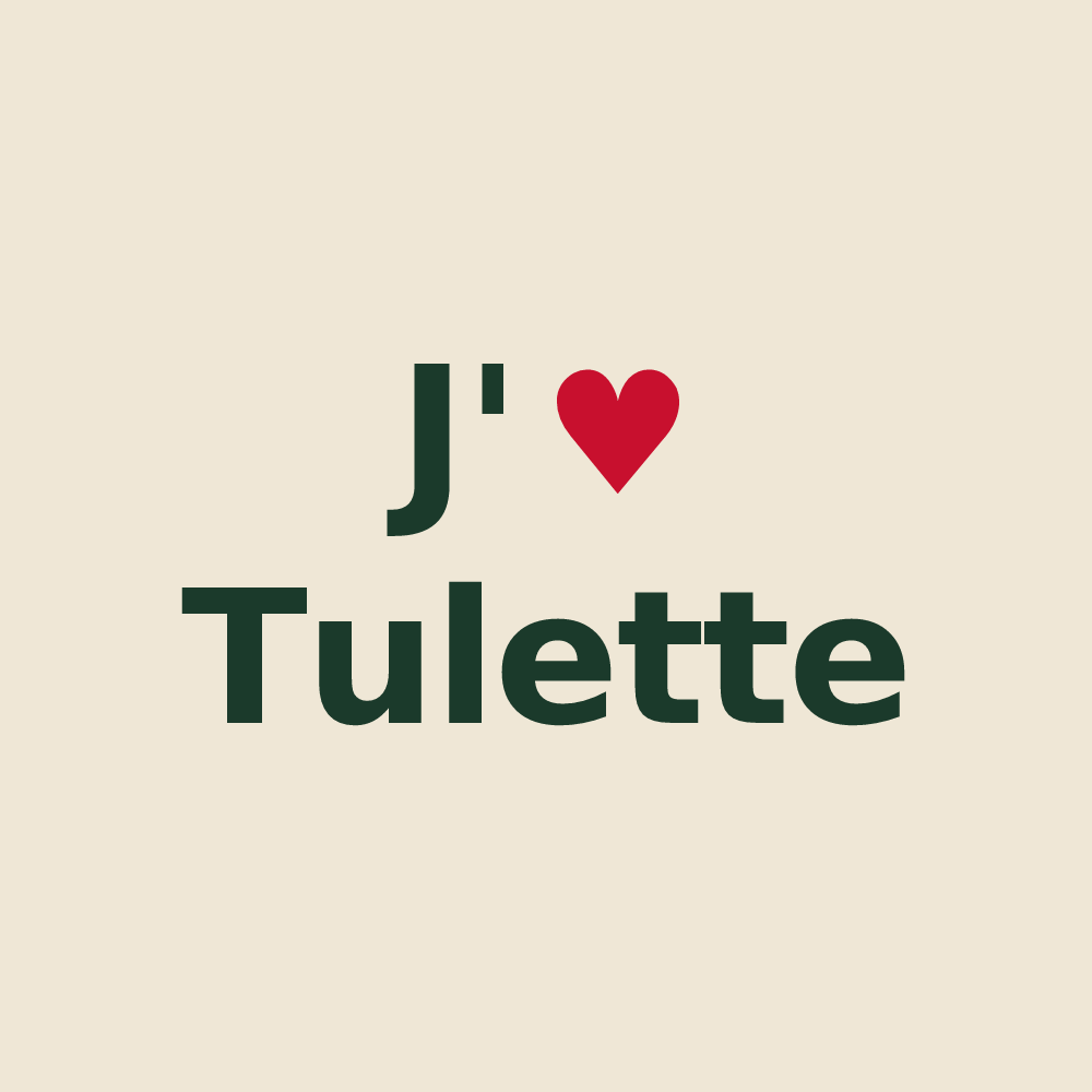Tote bag personnalisé Tulette — design J'aime Tulette