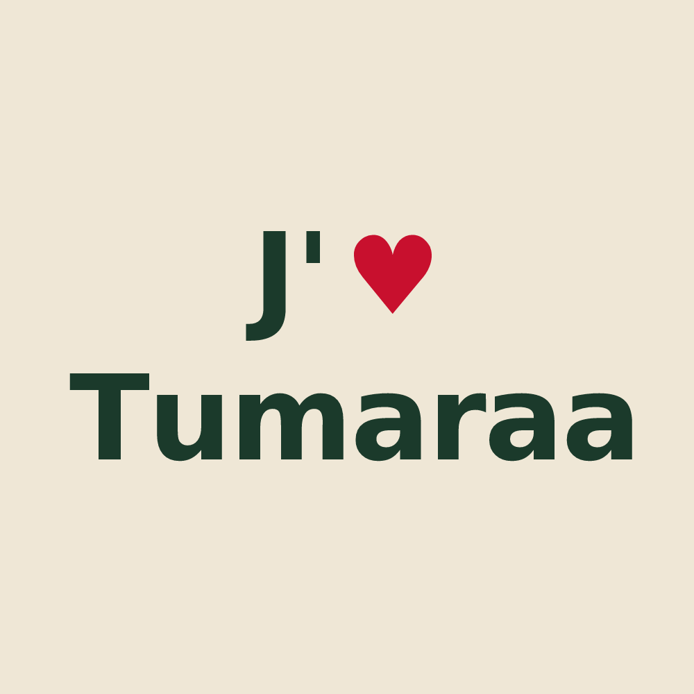 Tote bag personnalisé Tumaraa — design J'aime Tumaraa