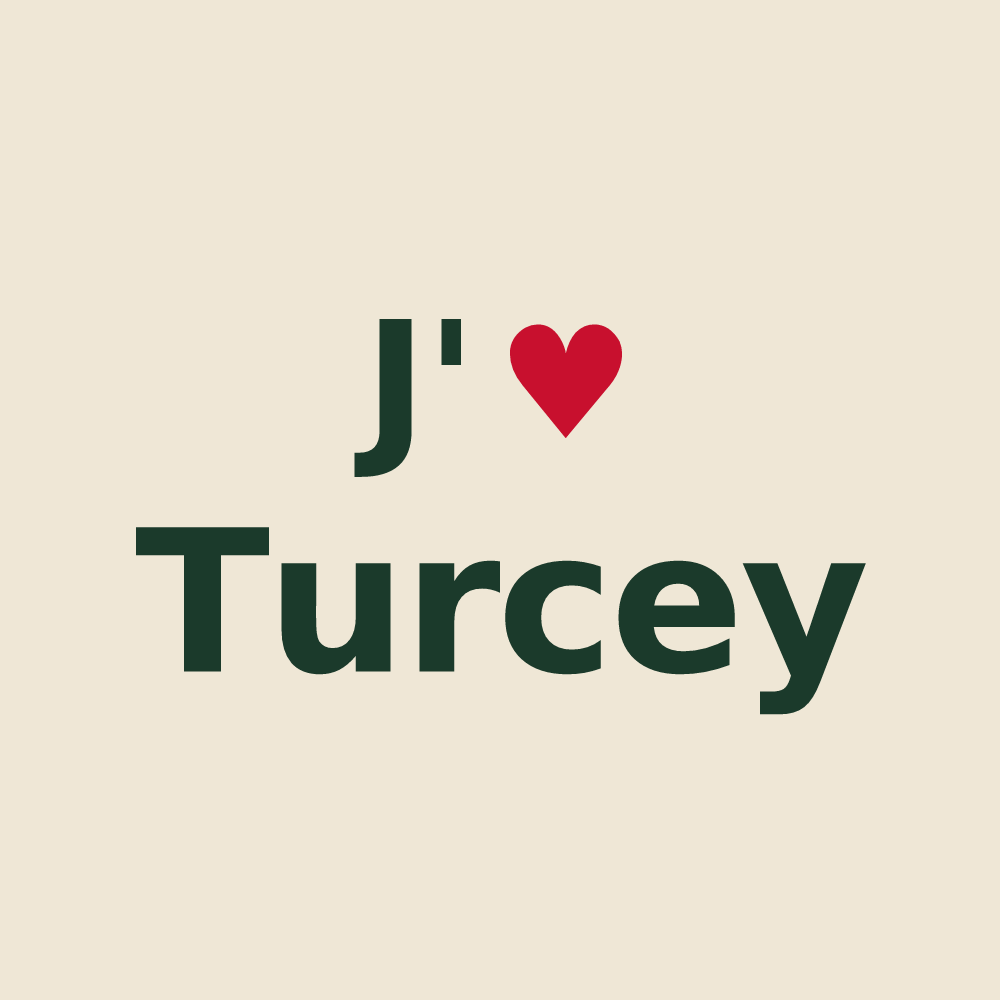 Tote bag personnalisé Turcey — design J'aime Turcey