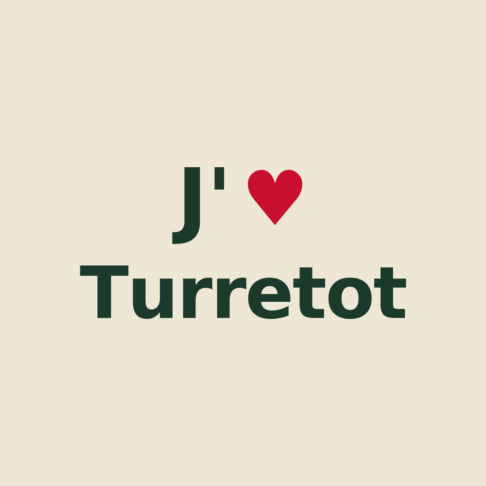 Tote bag personnalisé Turretot — design J'aime Turretot