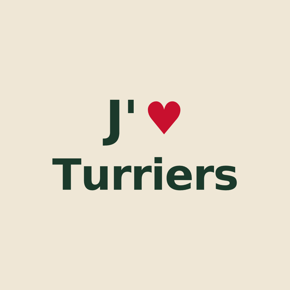 Tote bag personnalisé Turriers — design J'aime Turriers