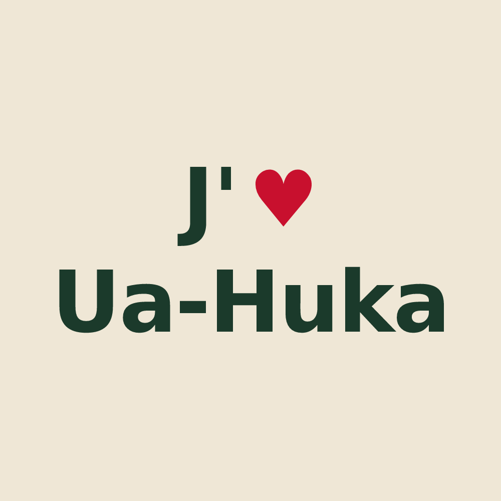 Tote bag personnalisé Ua-Huka — design J'aime Ua-Huka