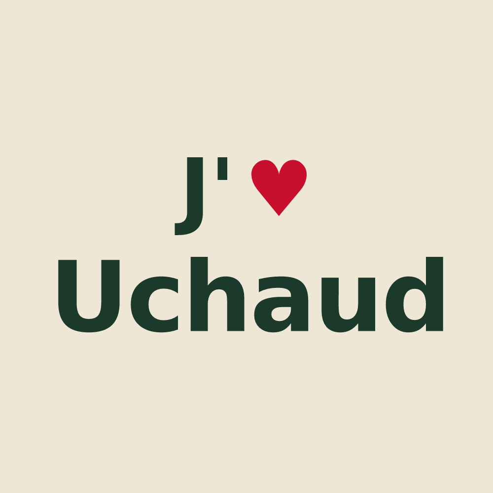 Tote bag personnalisé Uchaud — design J'aime Uchaud