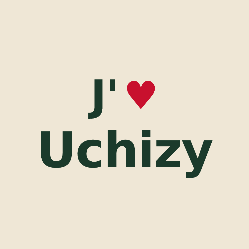 Tote bag personnalisé Uchizy — design J'aime Uchizy
