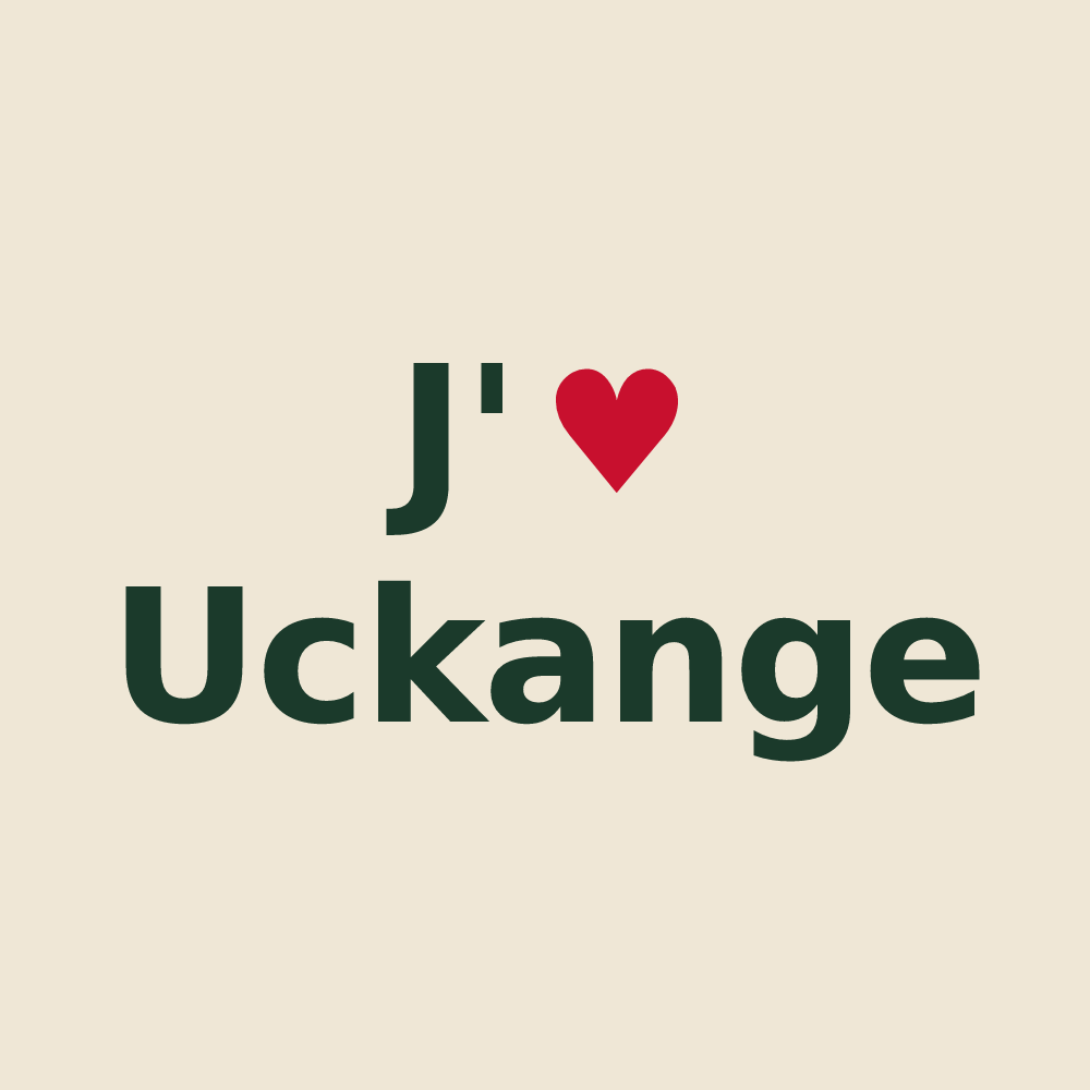Tote bag personnalisé Uckange — design J'aime Uckange