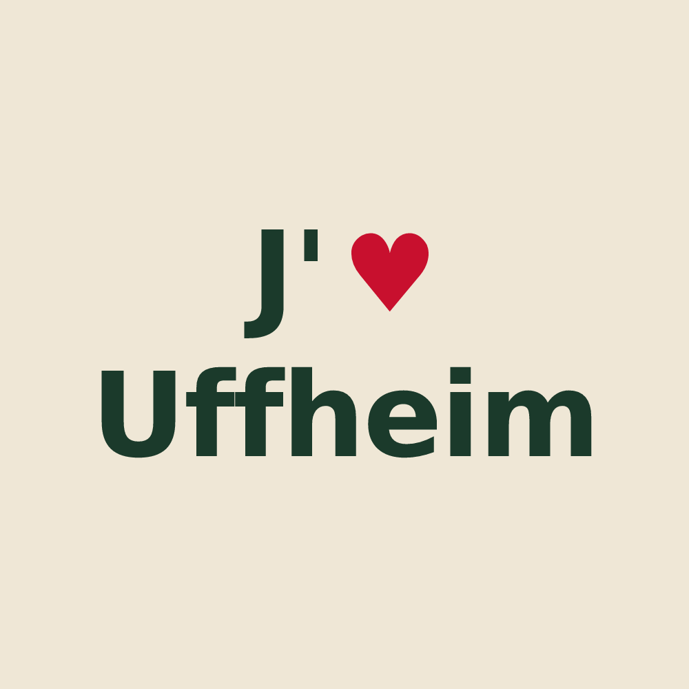 Tote bag personnalisé Uffheim — design J'aime Uffheim