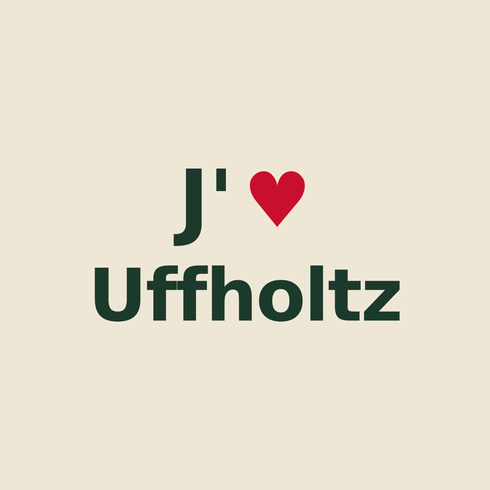 Tote bag personnalisé Uffholtz — design J'aime Uffholtz