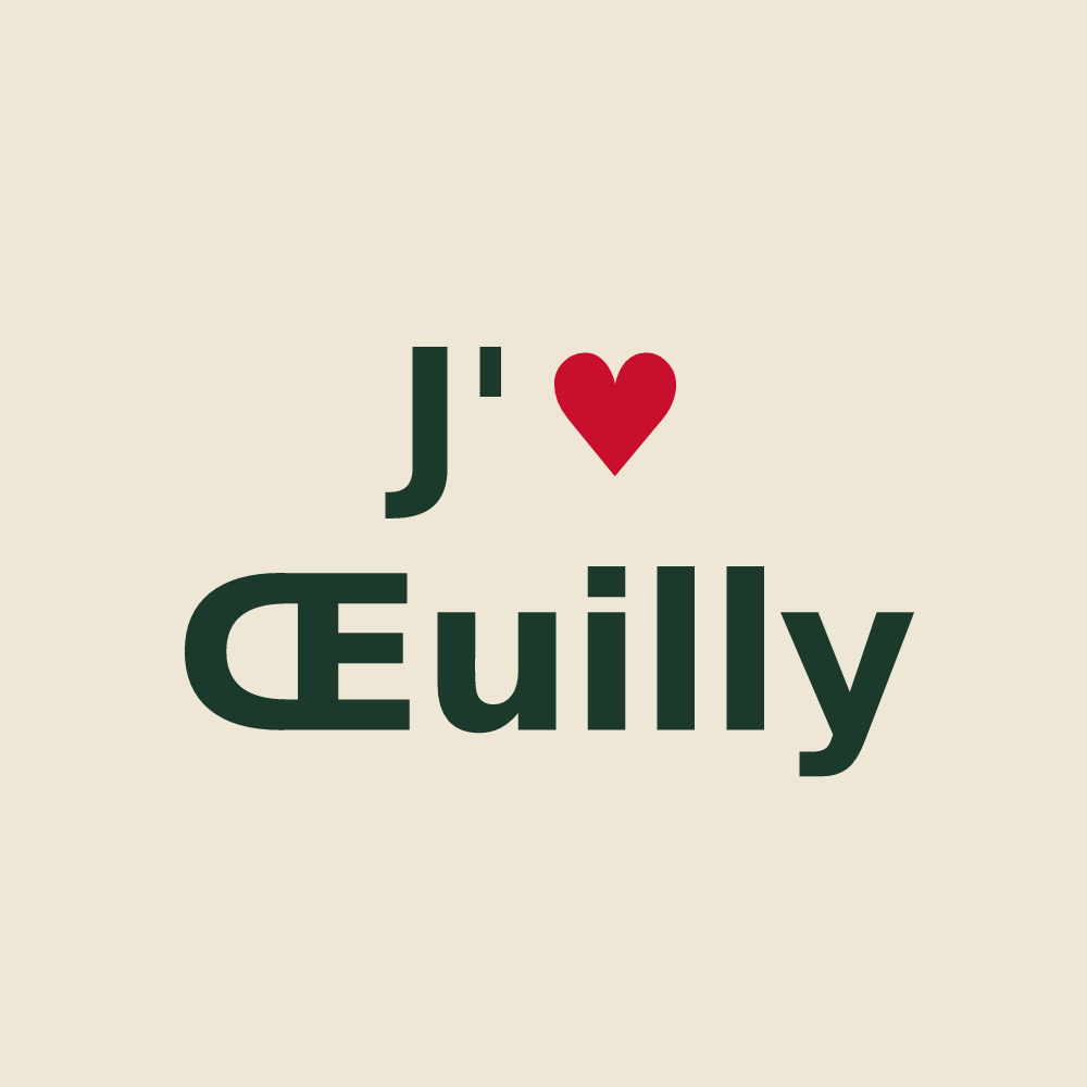 Tote bag personnalisé Œuilly — design J'aime Œuilly
