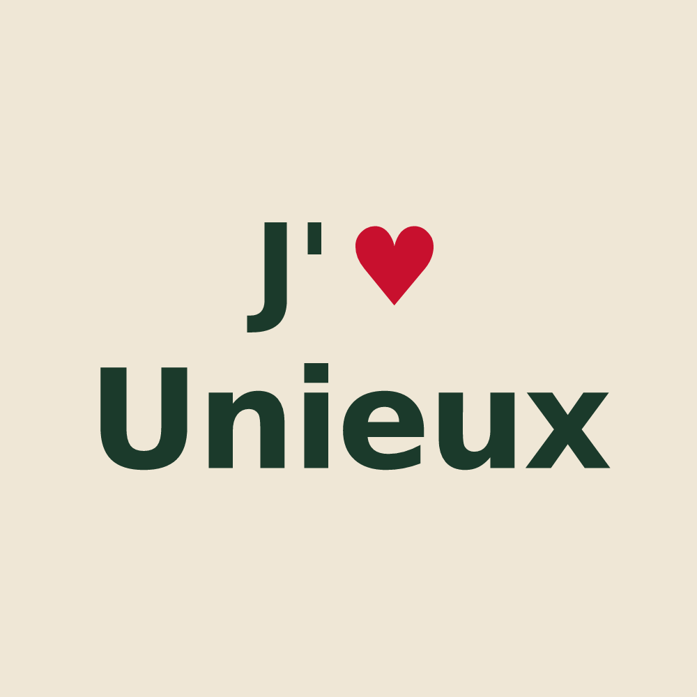 Tote bag personnalisé Unieux — design J'aime Unieux