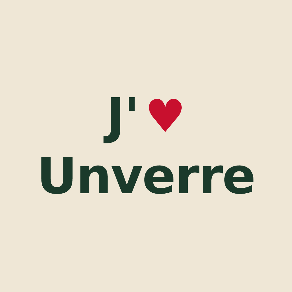 Tote bag personnalisé Unverre — design J'aime Unverre