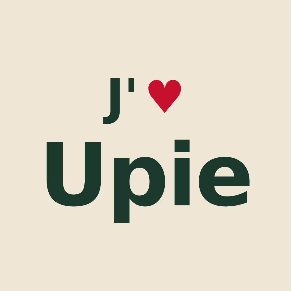 Tote bag personnalisé Upie — design J'aime Upie