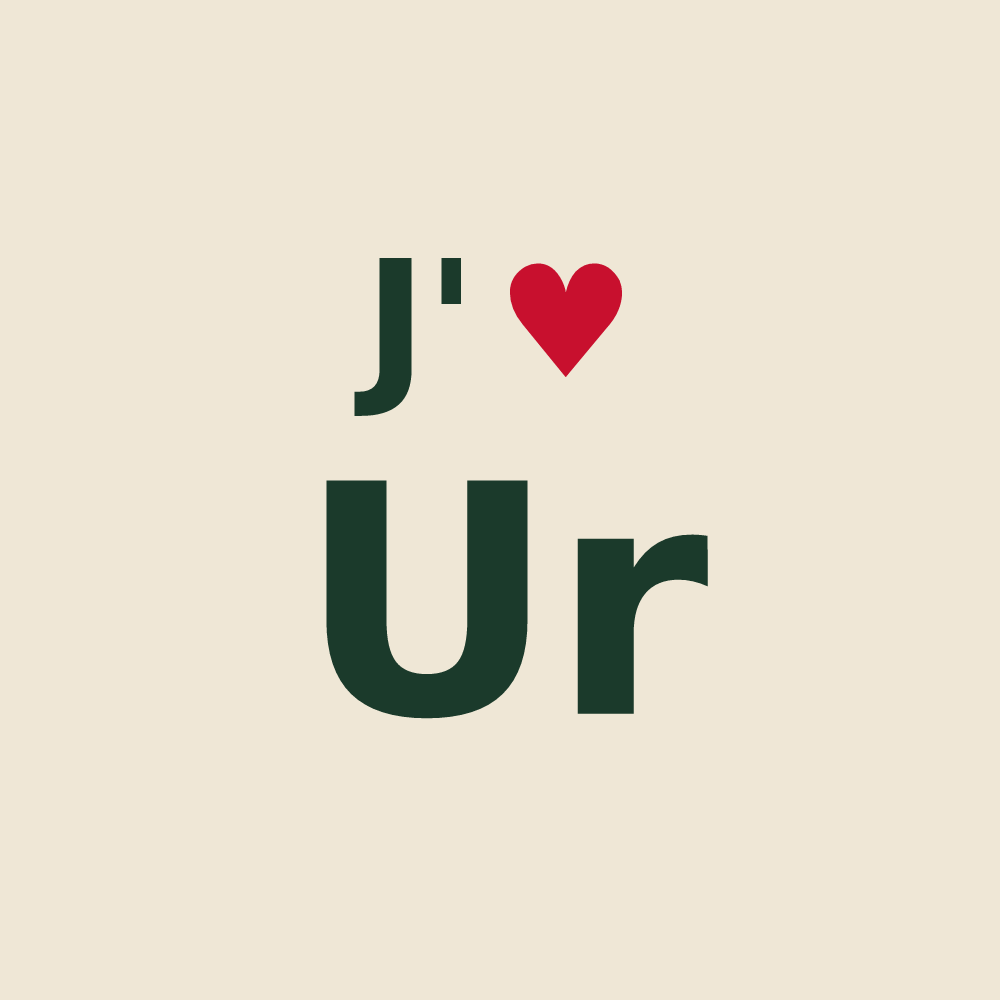 Tote bag personnalisé Ur — design J'aime Ur