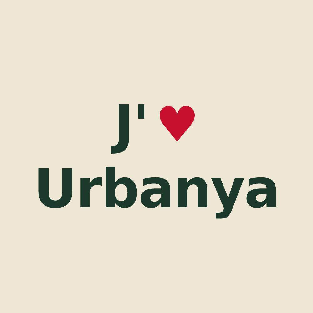 Tote bag personnalisé Urbanya — design J'aime Urbanya