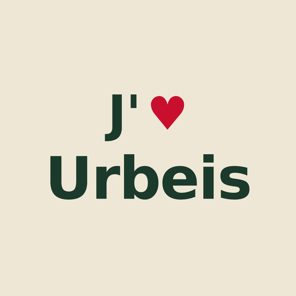 Tote bag personnalisé Urbeis — design J'aime Urbeis