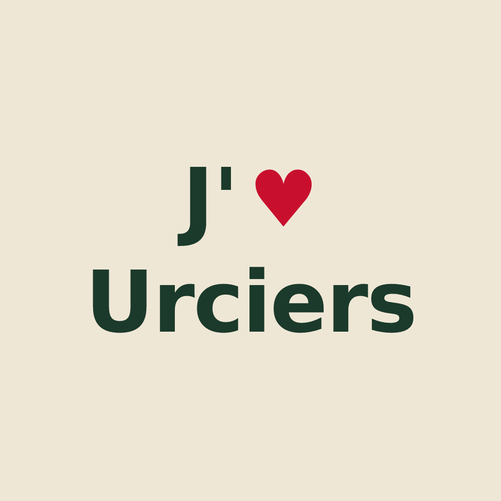 Tote bag personnalisé Urciers — design J'aime Urciers