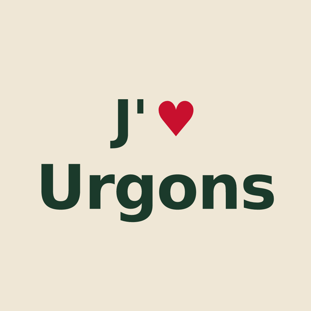 Tote bag personnalisé Urgons — design J'aime Urgons