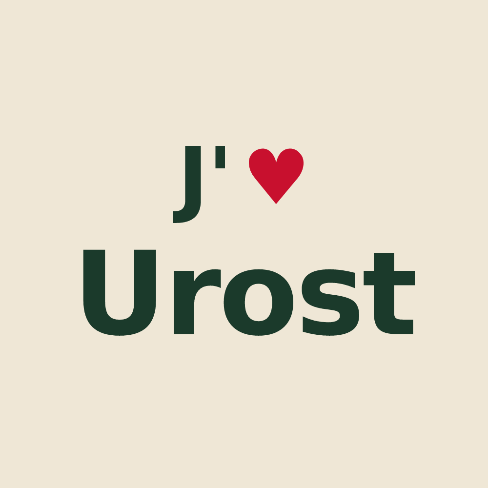 Tote bag personnalisé Urost — design J'aime Urost