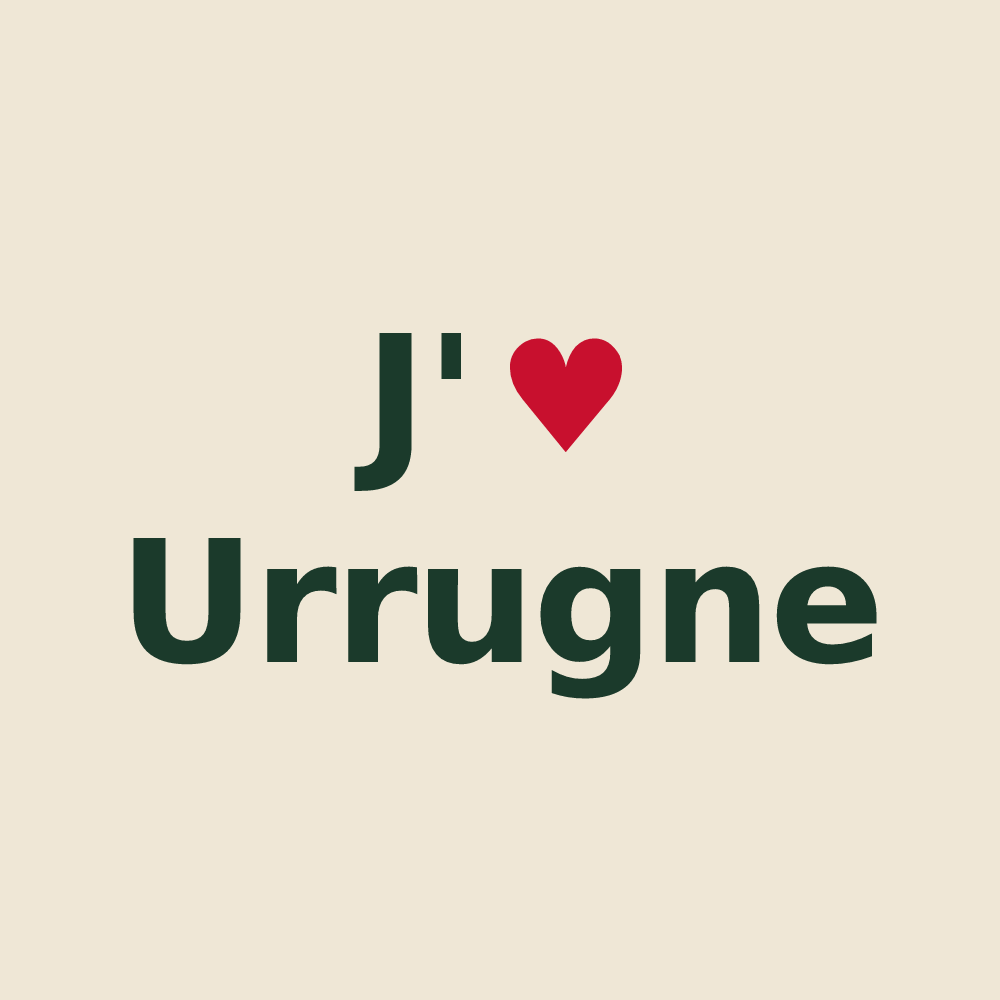 Tote bag personnalisé Urrugne — design J'aime Urrugne