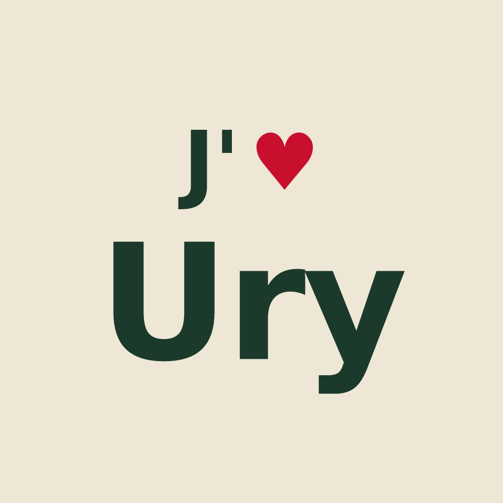 Tote bag personnalisé Ury — design J'aime Ury