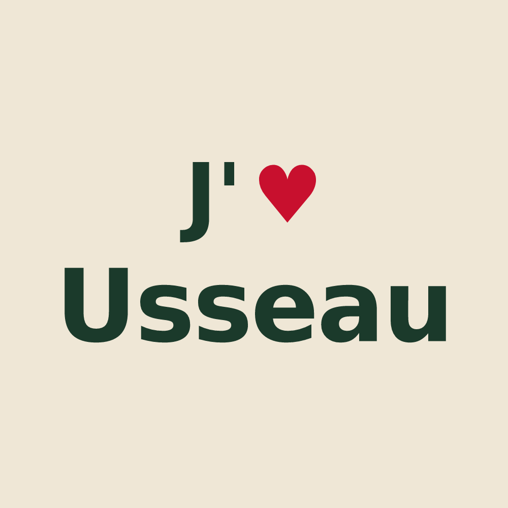 Tote bag personnalisé Usseau — design J'aime Usseau