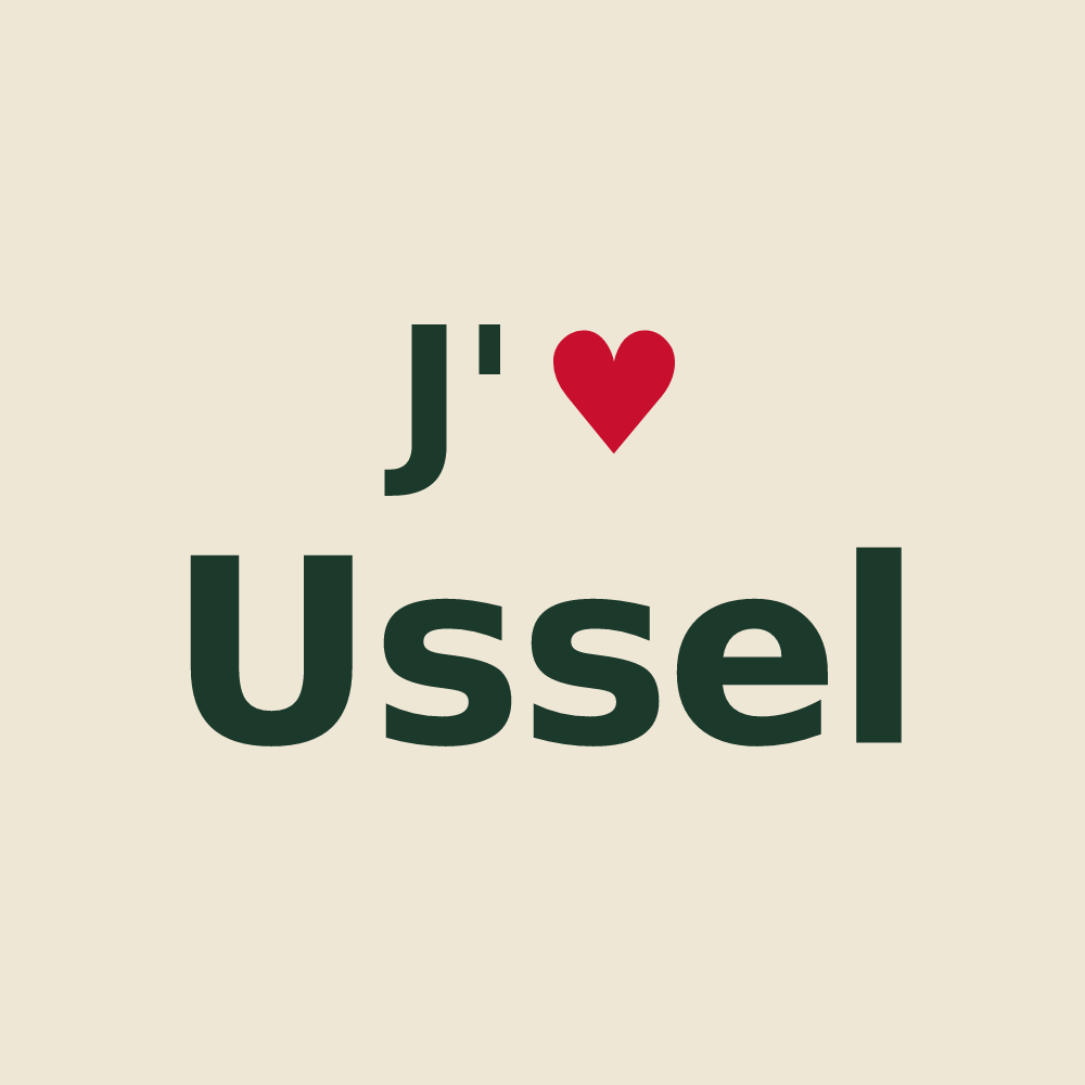 Tote bag personnalisé Ussel — design J'aime Ussel