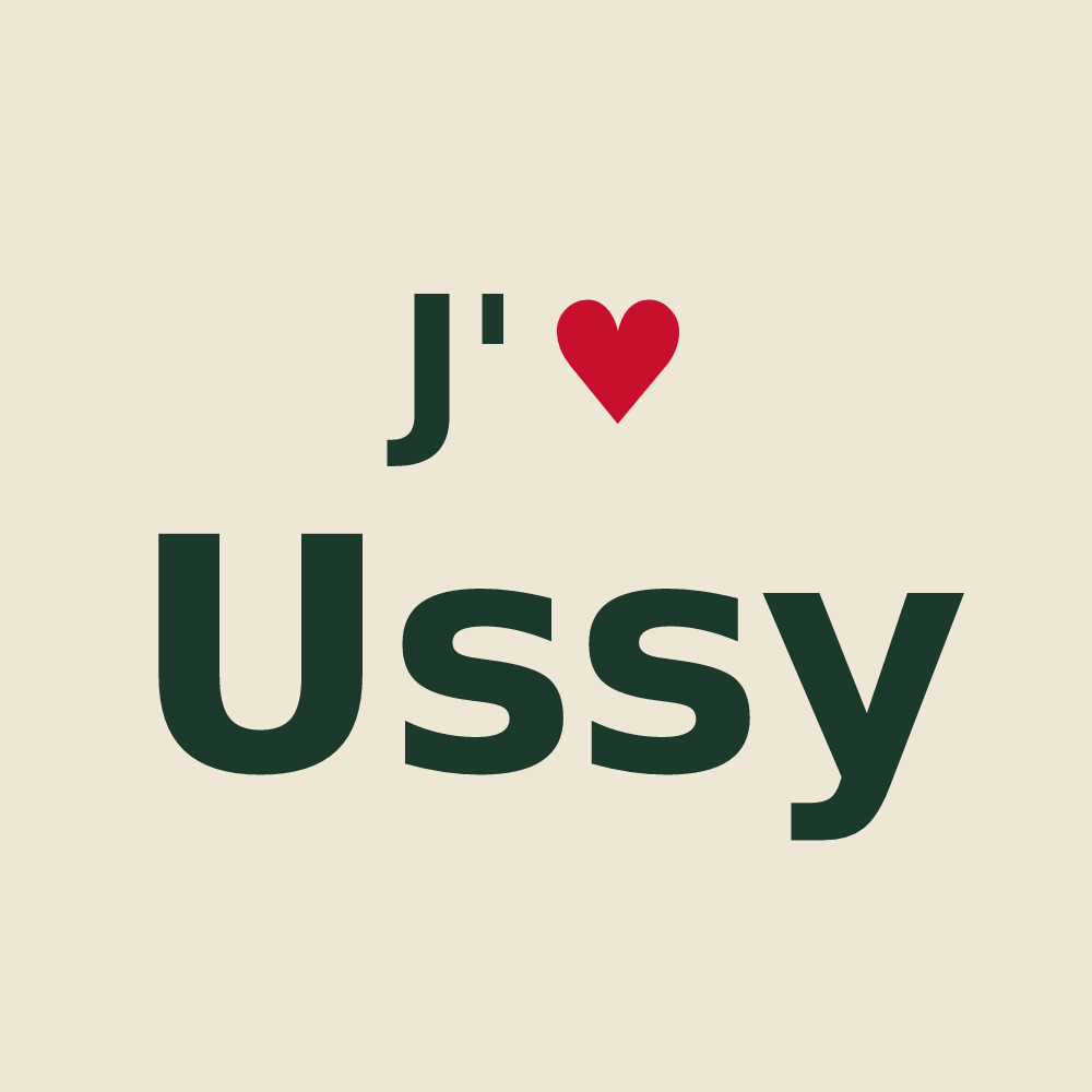 Tote bag personnalisé Ussy — design J'aime Ussy