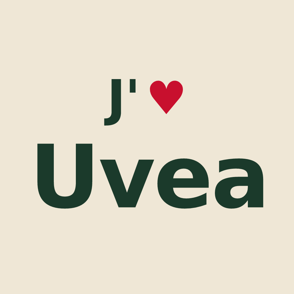 Tote bag personnalisé Uvea — design J'aime Uvea