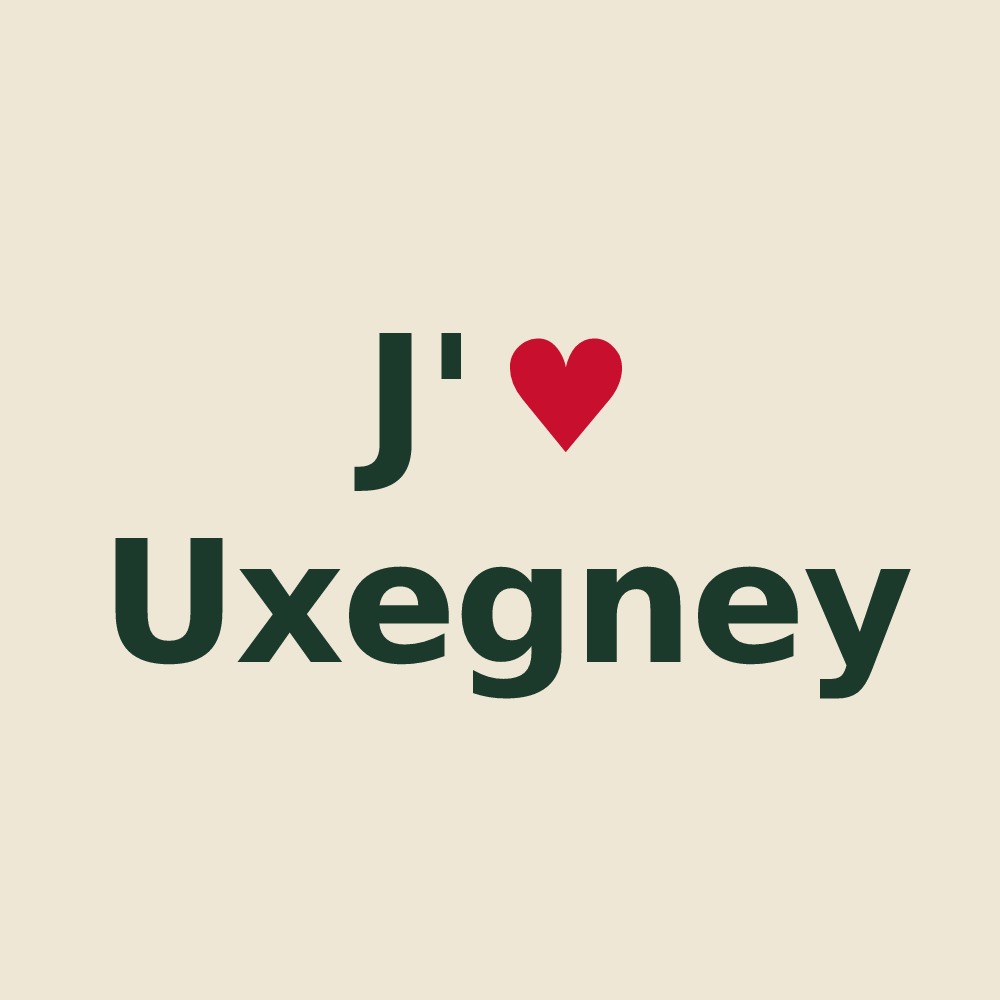Tote bag personnalisé Uxegney — design J'aime Uxegney