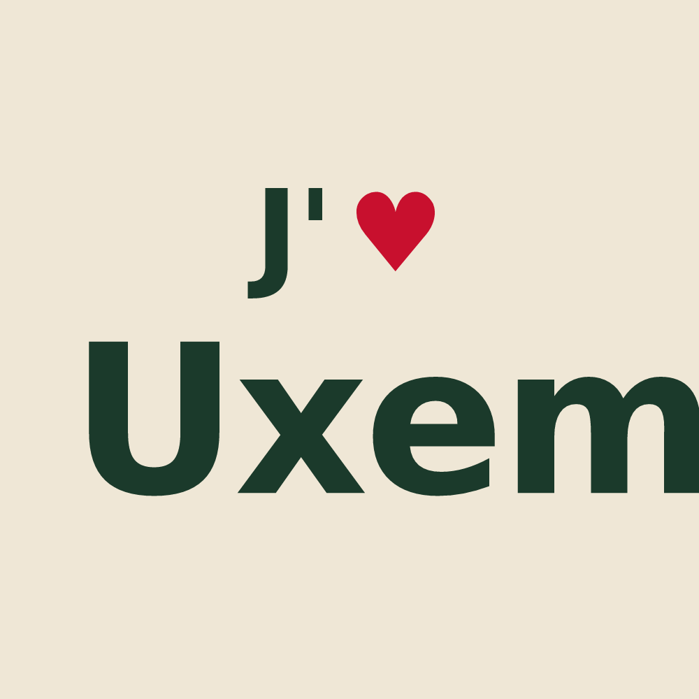 Tote bag personnalisé Uxem — design J'aime Uxem