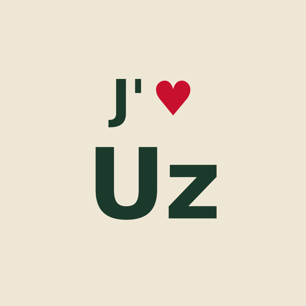 Tote bag personnalisé Uz — design J'aime Uz