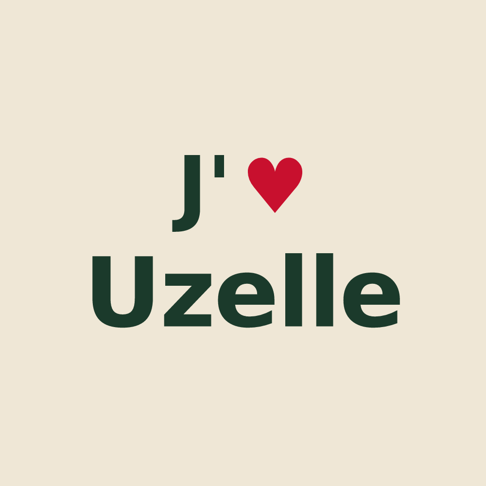 Tote bag personnalisé Uzelle — design J'aime Uzelle