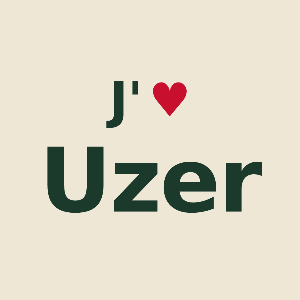Tote bag personnalisé Uzer — design J'aime Uzer