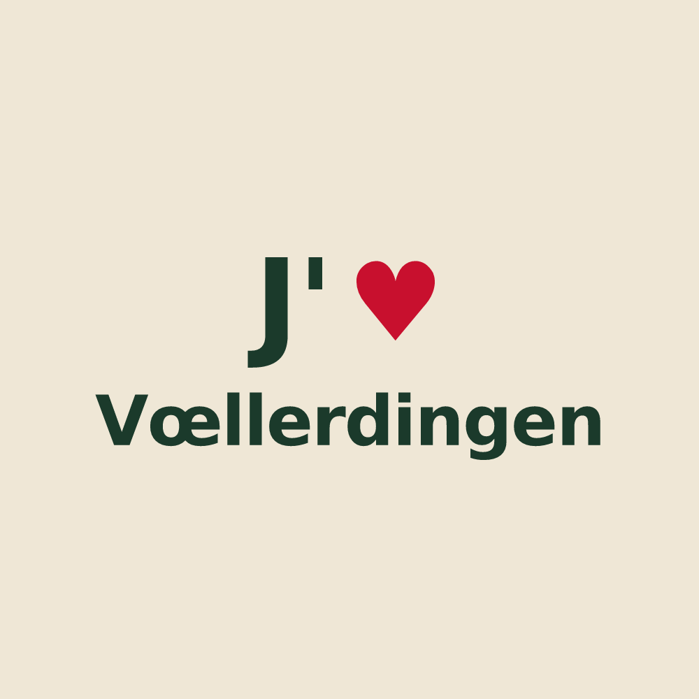 Tote bag personnalisé Vœllerdingen — design J'aime Vœllerdingen