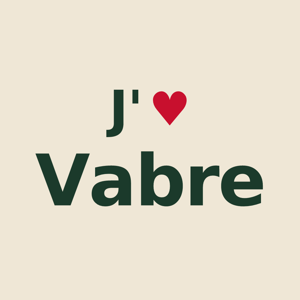 Tote bag personnalisé Vabre — design J'aime Vabre
