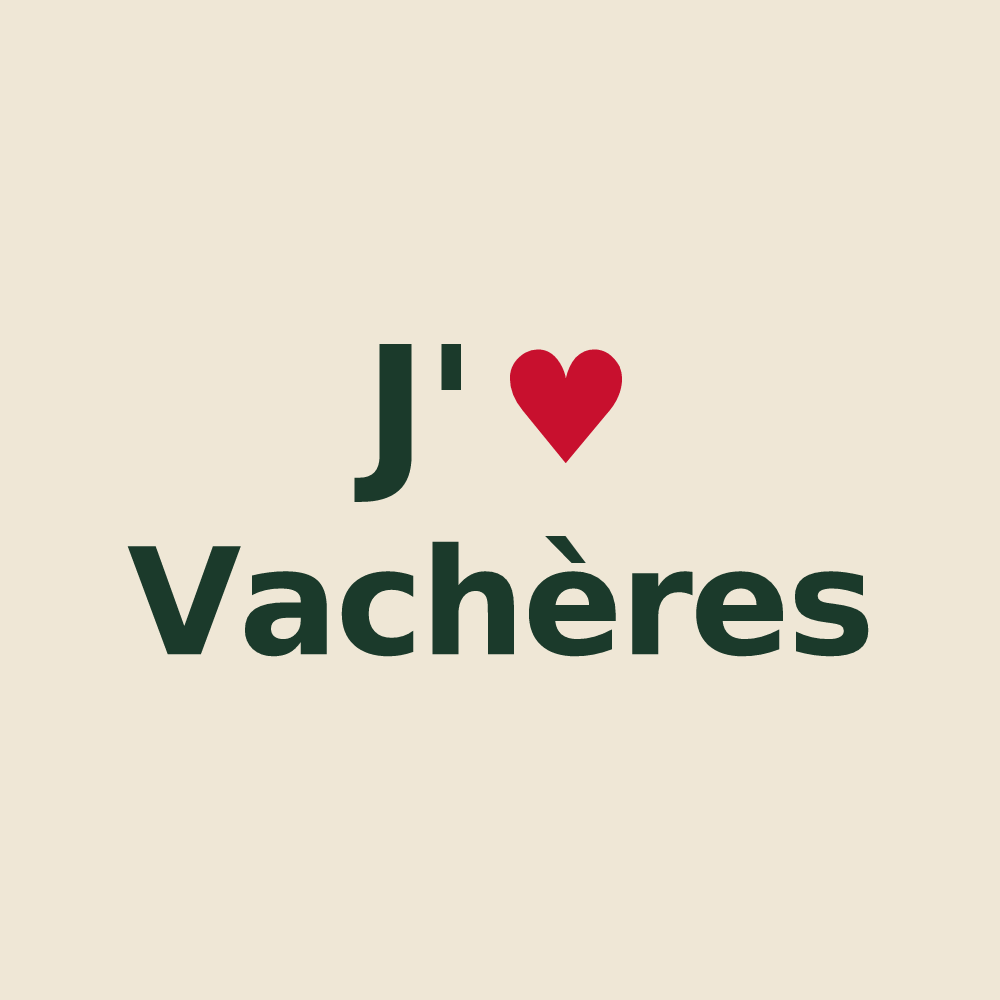 Tote bag personnalisé Vachères — design J'aime Vachères