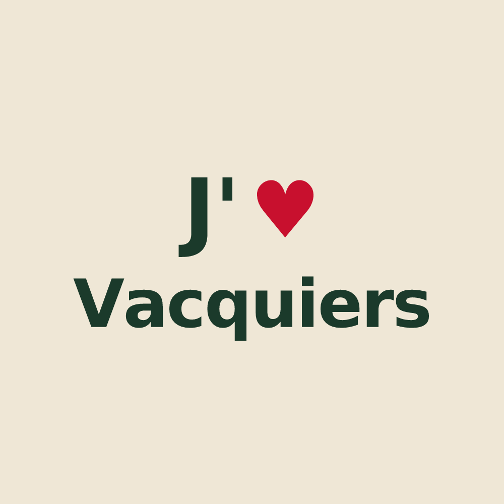 Tote bag personnalisé Vacquiers — design J'aime Vacquiers