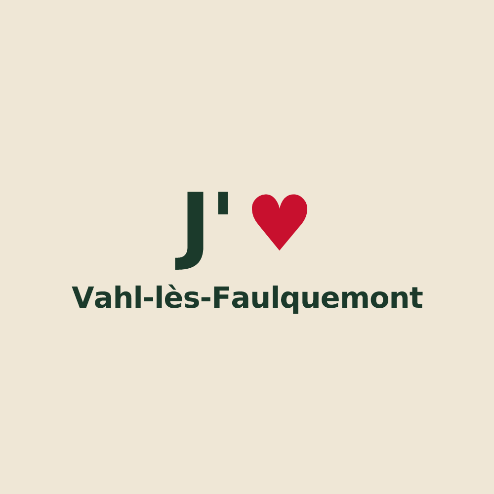 Tote bag personnalisé Vahl-lès-Faulquemont — design J'aime Vahl-lès-Faulquemont