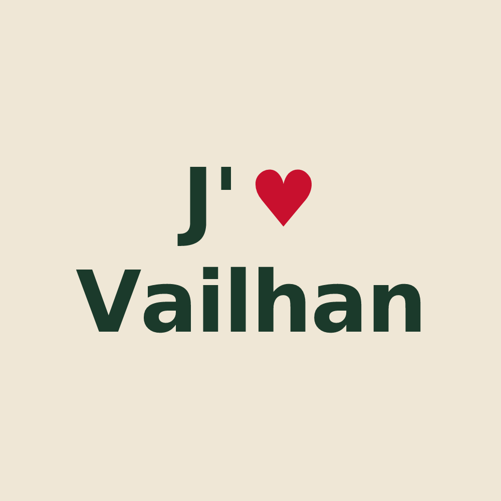 Tote bag personnalisé Vailhan — design J'aime Vailhan