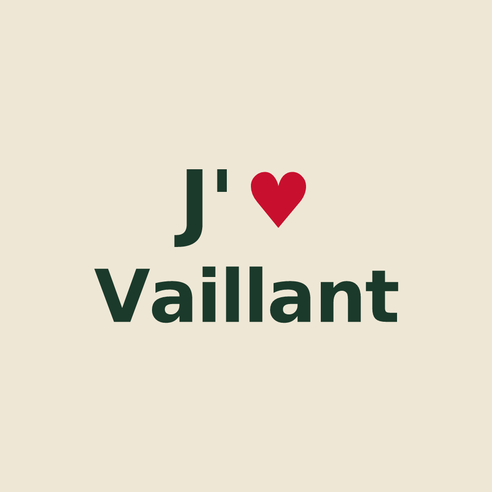 Tote bag personnalisé Vaillant — design J'aime Vaillant