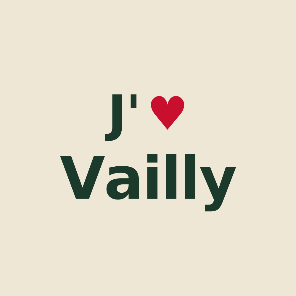 Tote bag personnalisé Vailly — design J'aime Vailly