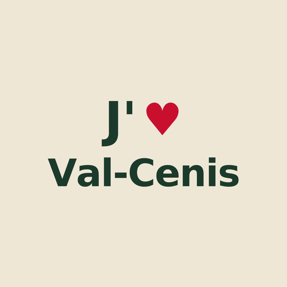 Tote bag personnalisé Val-Cenis — design J'aime Val-Cenis