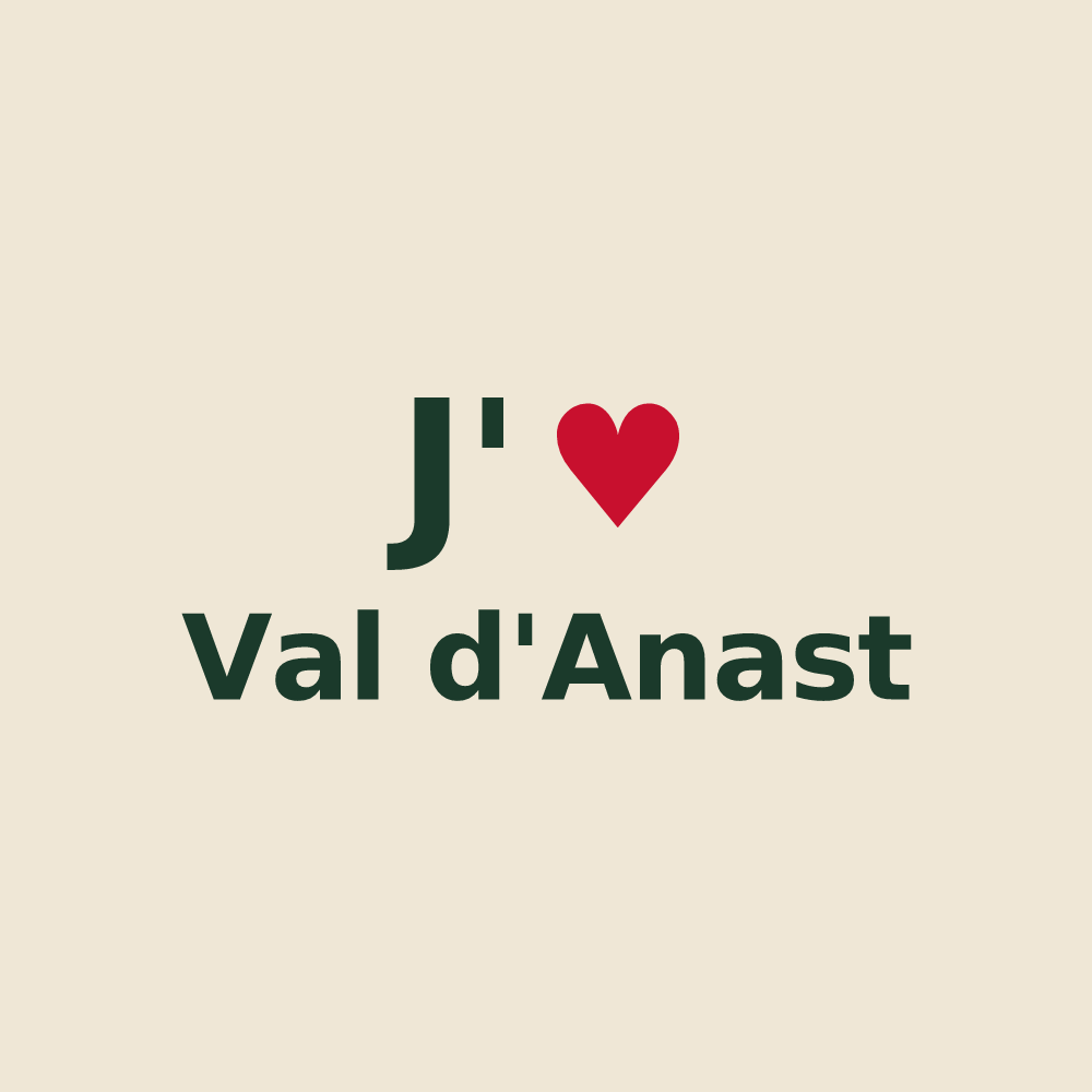Tote bag personnalisé Val d'Anast — design J'aime Val d'Anast
