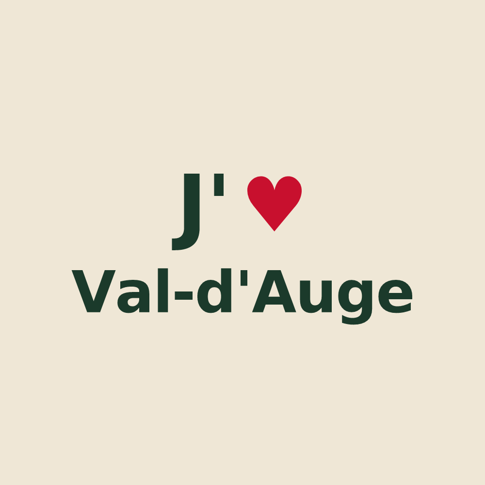 Tote bag personnalisé Val-d'Auge — design J'aime Val-d'Auge