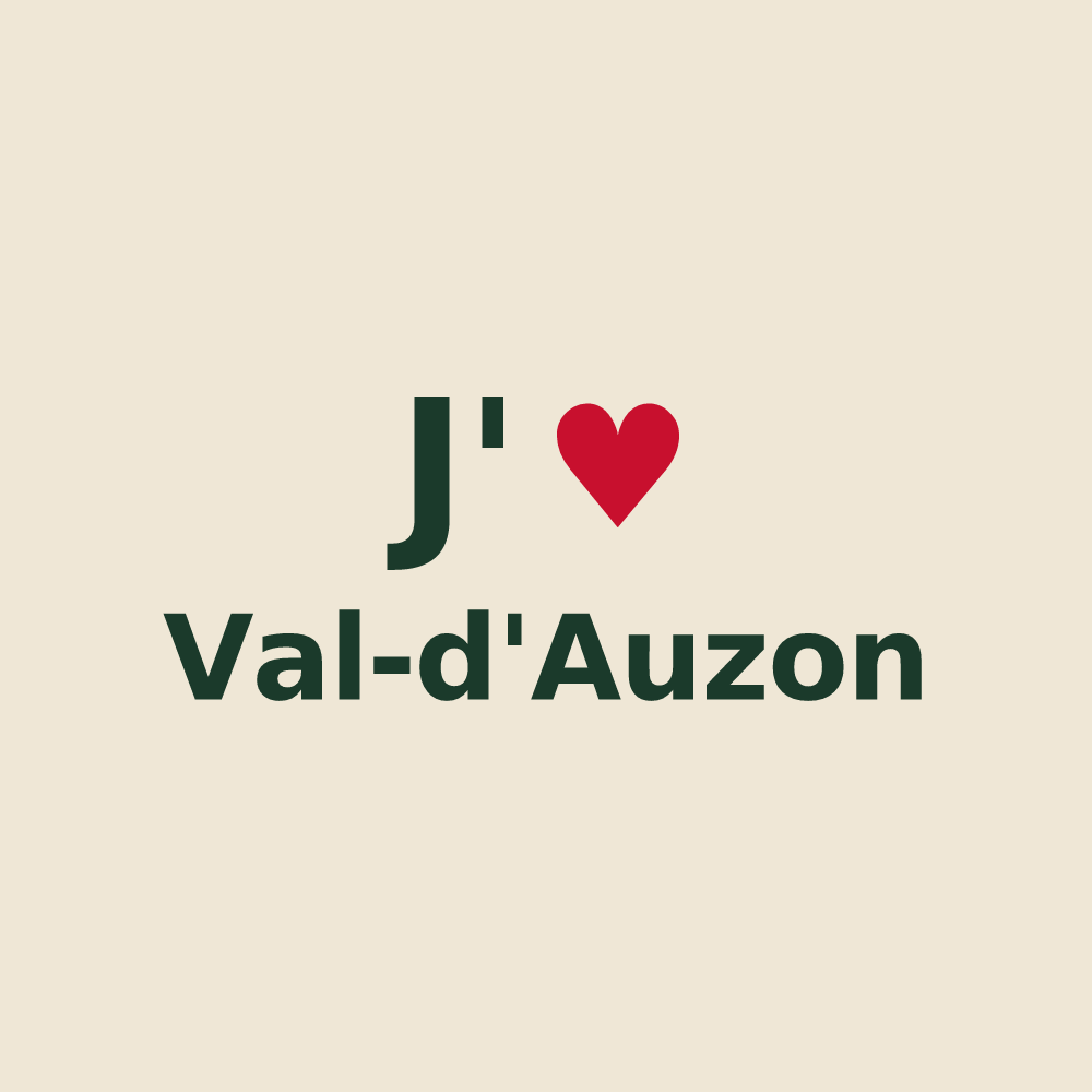 Tote bag personnalisé Val-d'Auzon — design J'aime Val-d'Auzon