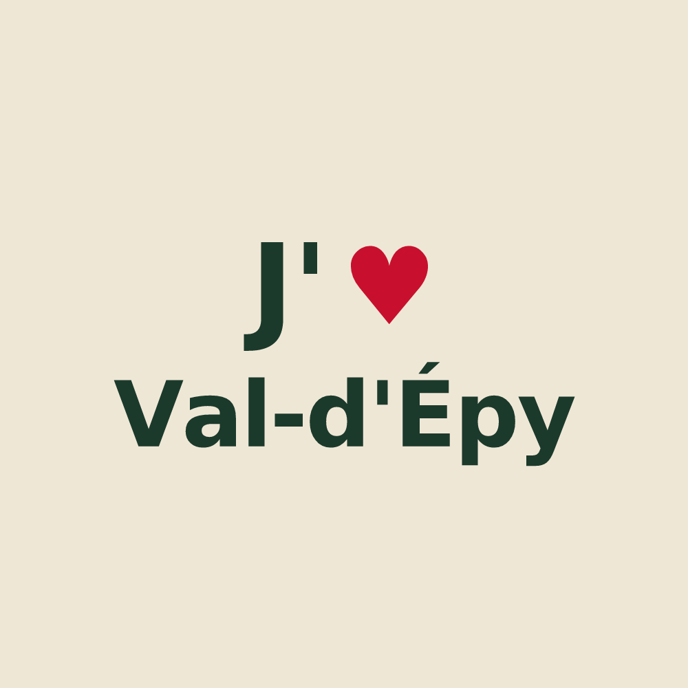 Tote bag personnalisé Val-d'Épy — design J'aime Val-d'Épy